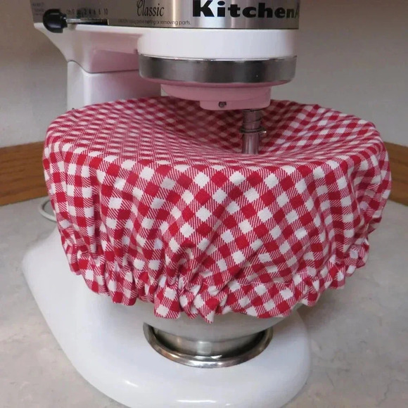 Kitchenaid Bowl Cover, Reversible Farm and Red Gingham - Picture 5 of 6
